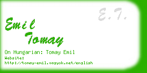 emil tomay business card